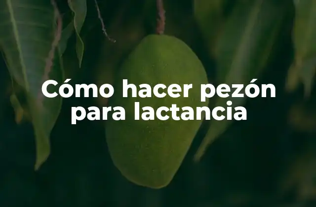 Cómo Hacer Pezón para Lactancia