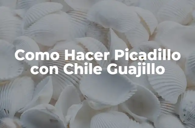 Como Hacer Picadillo con Chile Guajillo