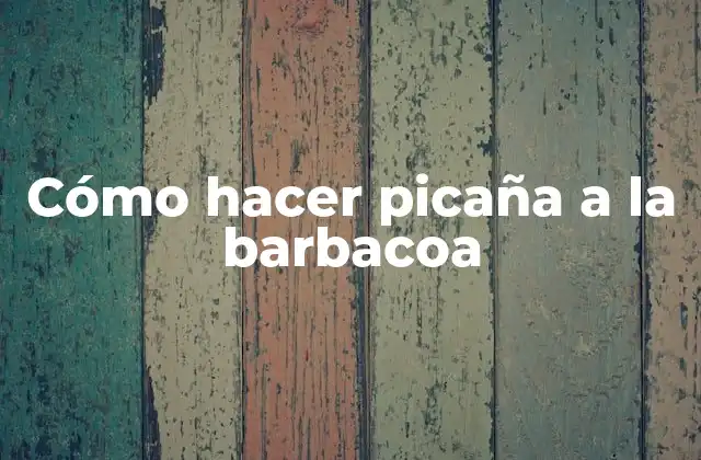 Cómo Hacer Picaña a la Barbacoa