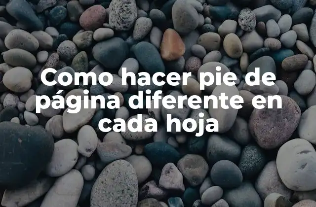 ¿Qué es un pie de página y para qué sirve?