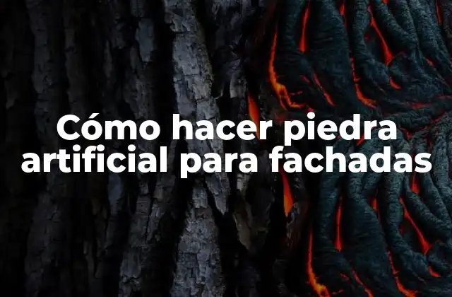 Cómo Hacer Piedra Artificial para Fachadas