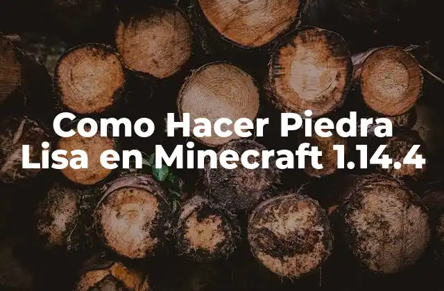 Como Hacer Piedra Lisa en Minecraft 1.14.4