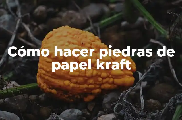Cómo Hacer Piedras de Papel Kraft