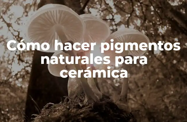Cómo Hacer Pigmentos Naturales para Cerámica