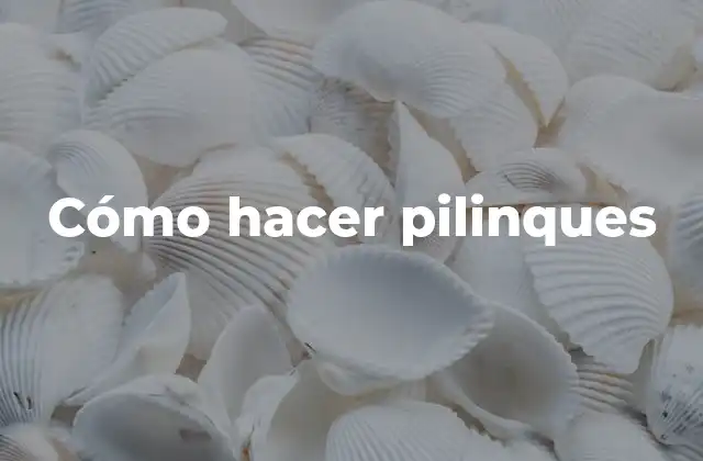 Cómo Hacer Pilinques