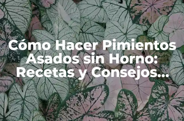 Cómo Hacer Pimientos Asados sin Horno: Recetas y Consejos Útiles