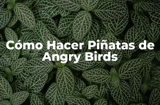 Cómo Hacer Piñatas de Angry Birds