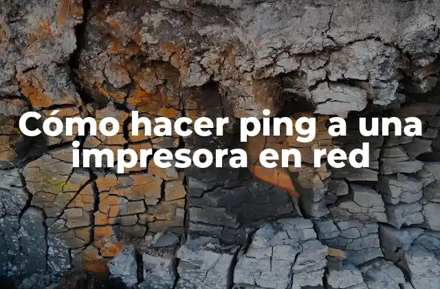 Cómo hacer ping a una impresora en red