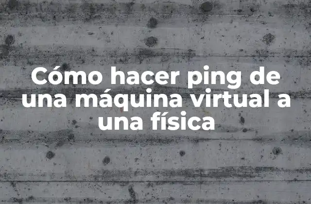 Cómo Hacer Ping de una Máquina Virtual a una Física