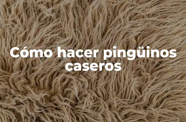 Cómo Hacer Pingüinos Caseros