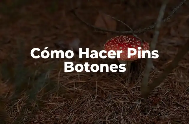 Cómo Hacer Pins Botones