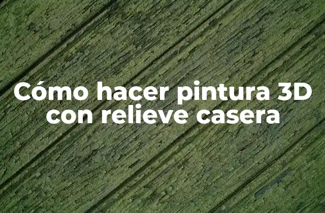Cómo Hacer Pintura 3d con Relieve Casera