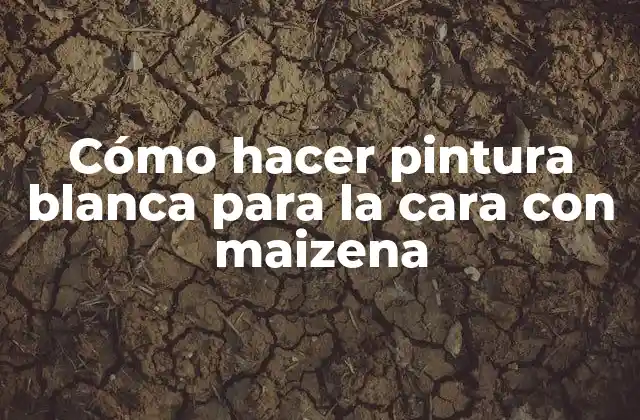 Cómo Hacer Pintura Blanca para la Cara con Maizena