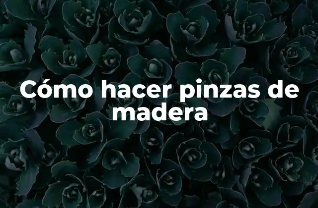 Cómo hacer pinzas de madera