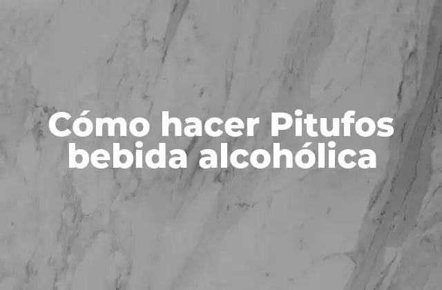 Cómo Hacer Pitufos Bebida Alcohólica