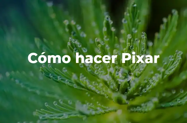 Cómo Hacer Pixar