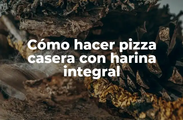 Cómo Hacer Pizza Casera con Harina Integral
