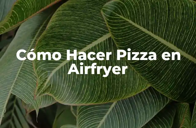 Cómo Hacer Pizza en Airfryer
