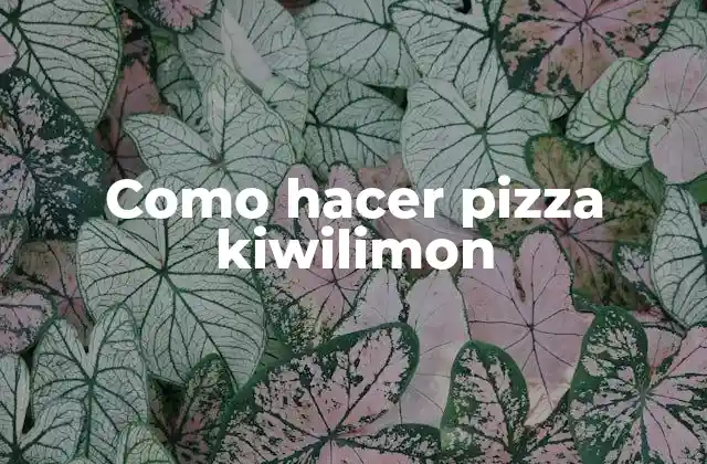 Como Hacer Pizza Kiwilimon