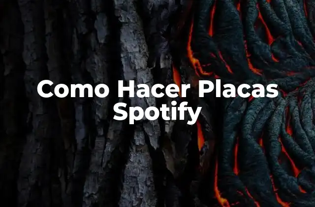 Como Hacer Placas Spotify