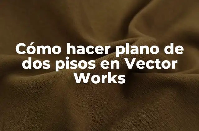 Cómo Hacer Plano de Dos Pisos en Vector Works