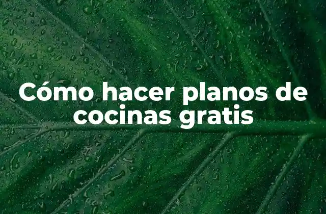 Cómo Hacer Planos de Cocinas Gratis