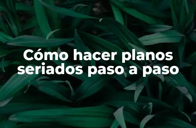Cómo Hacer Planos Seriados Paso a Paso