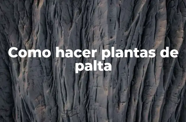 Como Hacer Plantas de Palta