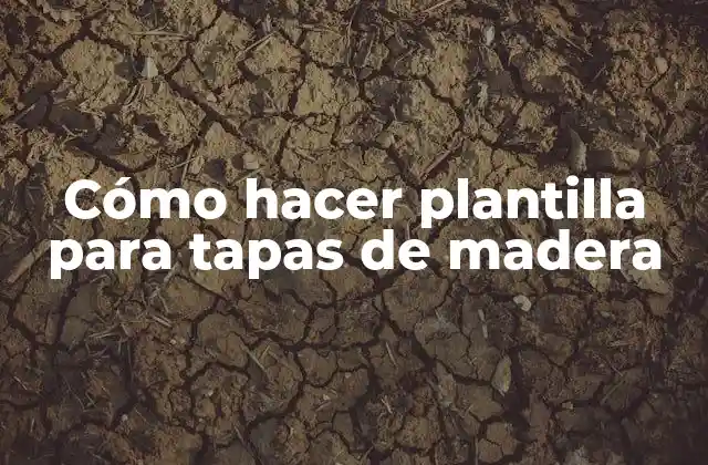 Cómo Hacer Plantilla para Tapas de Madera