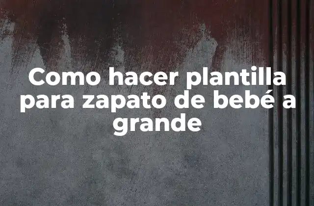 ¿Qué es una plantilla para zapato?