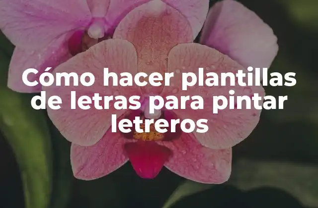 Cómo Hacer Plantillas de Letras para Pintar Letreros