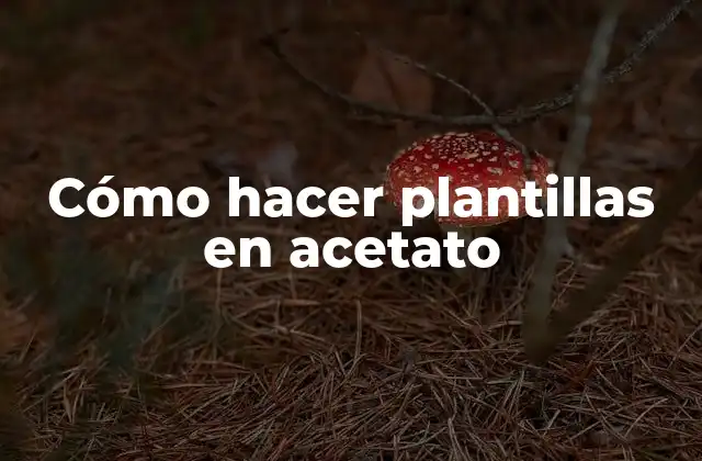 Cómo hacer plantillas en acetato