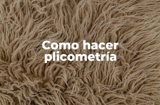 Como Hacer Plicometría