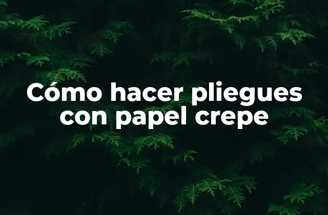 Cómo Hacer Pliegues con Papel Crepe