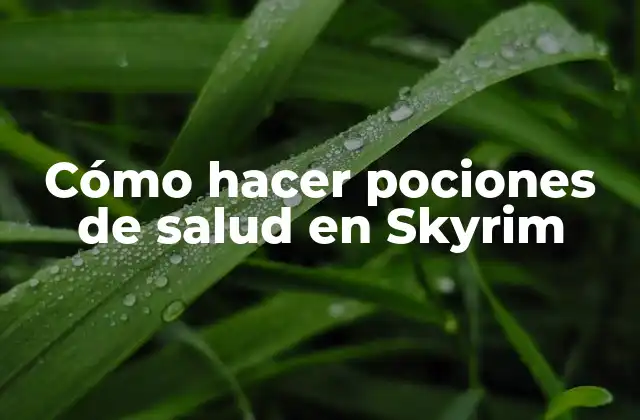 Cómo Hacer Pociones de Salud en Skyrim