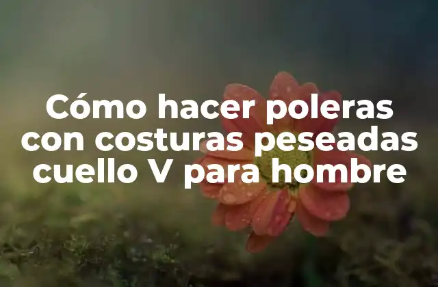 Cómo Hacer Poleras con Costuras Peseadas Cuello V para Hombre