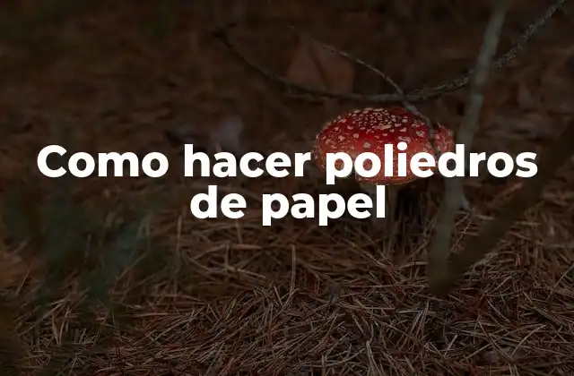 Como Hacer Poliedros de Papel