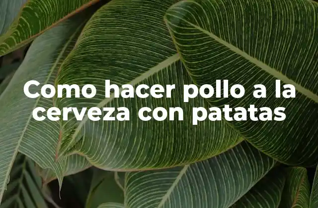 Como Hacer Pollo a la Cerveza con Patatas