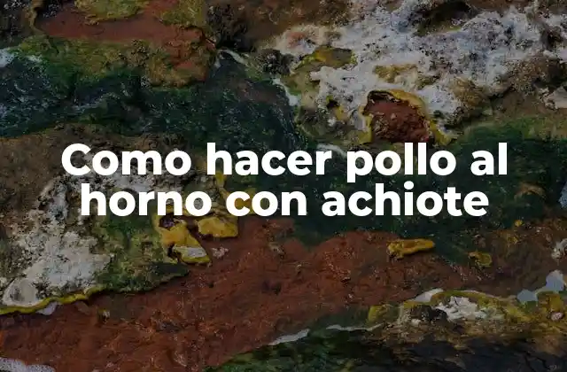 Como Hacer Pollo Al Horno con Achiote