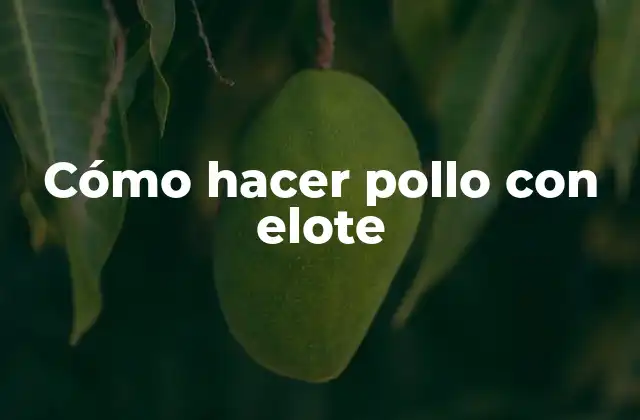 ¿Qué es pollo con elote y para qué sirve?