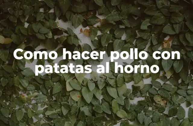 Como Hacer Pollo con Patatas Al Horno