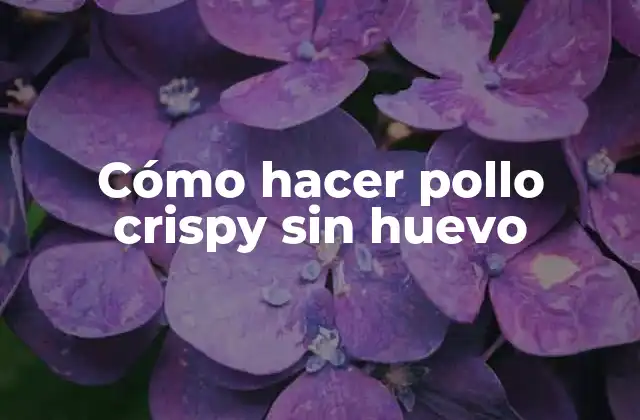 Cómo Hacer Pollo Crispy sin Huevo