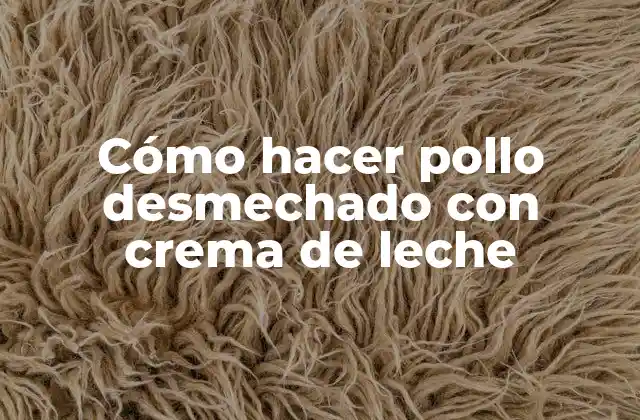 Cómo Hacer Pollo Desmechado con Crema de Leche 2 ¿Qué es pollo desmechado con crema de leche?