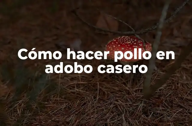Cómo Hacer Pollo en Adobo Casero