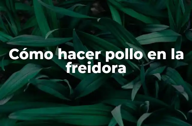 Cómo Hacer Pollo en la Freidora