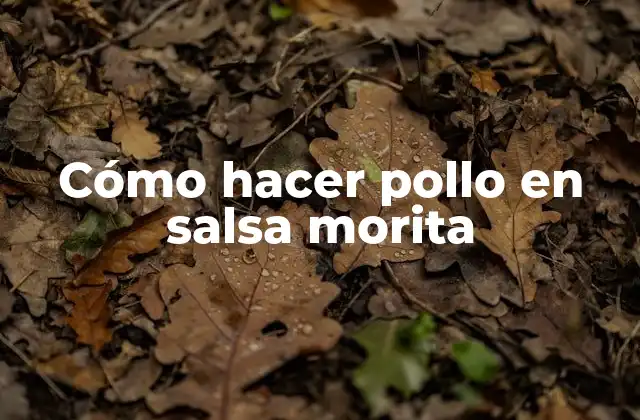 Cómo Hacer Pollo en Salsa Morita