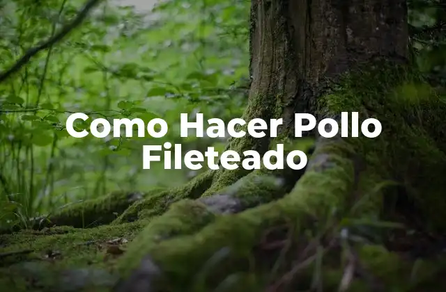 Como Hacer Pollo Fileteado