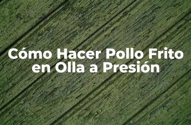Cómo Hacer Pollo Frito en Olla a Presión