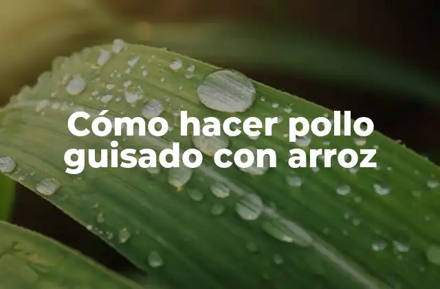 Cómo hacer pollo guisado con arroz