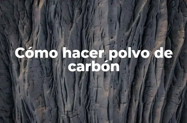 Cómo Hacer Polvo de Carbón 2 ¿Qué es el polvo de carbón y para qué sirve?